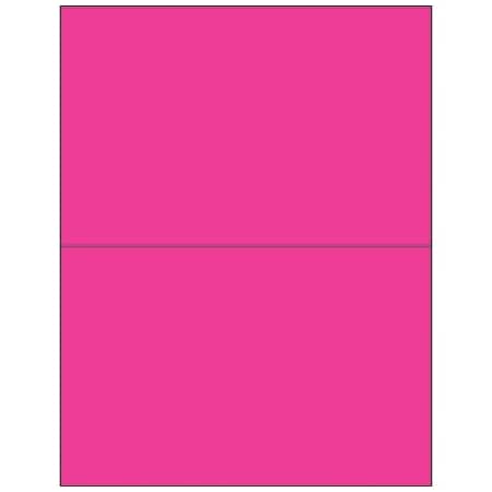 Bsc Preferred 8-1/2 x 5-1/2'' Pink Removable Rectangle Laser Labels, 200PK BUY00091337